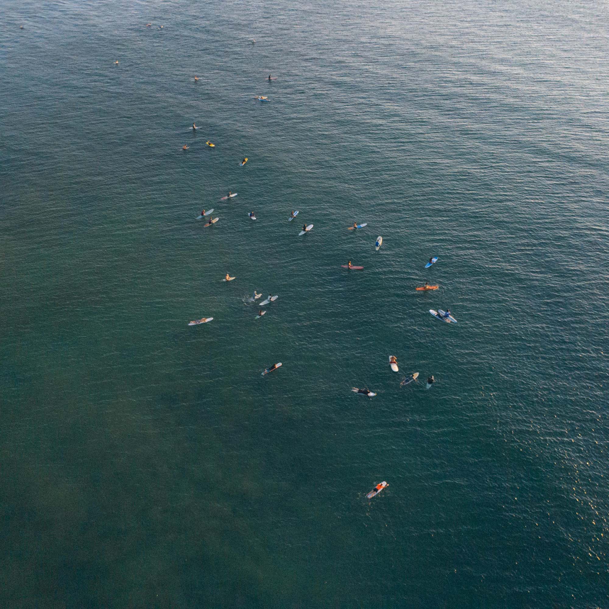 Aerial view of guests in the water off Santa Teresa, Costa Rica