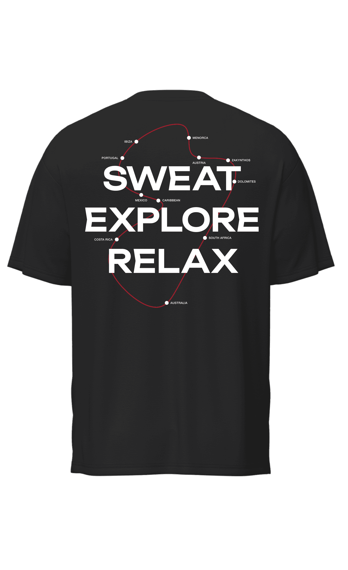 OVERSIZED TEE | SWEAT EXPLORE RELAX DESTINATIONS - lifestyle