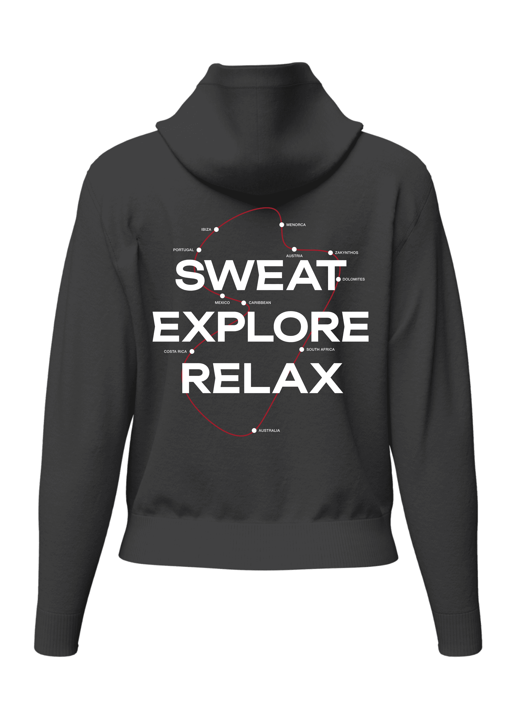 WOMEN'S TECH HOODIE | SWEAT EXPLORE RELAX DESTINATIONS - lifestyle