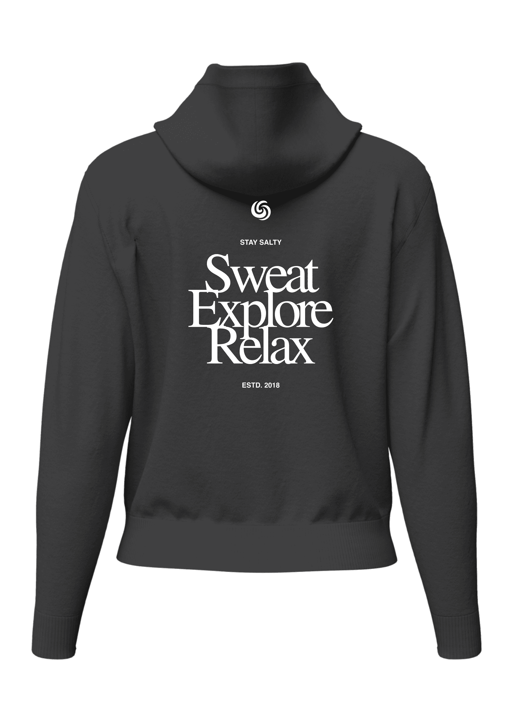 WOMEN'S TECH HOODIE | SWEAT EXPLORE RELAX SERIF - lifestyle